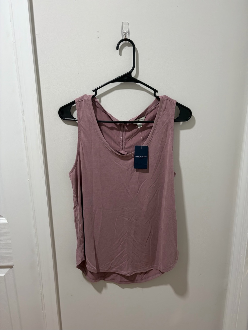 Lucky Brand Scoop Neck Tank Top - Mauve Pink